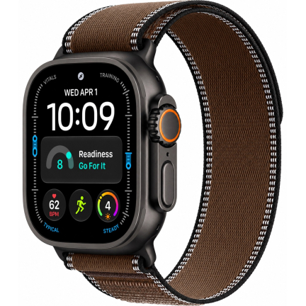 Apple Watch Ultra 4 (2026) 49mm Black Titanium Case / Black - Charcoal Dark Umber