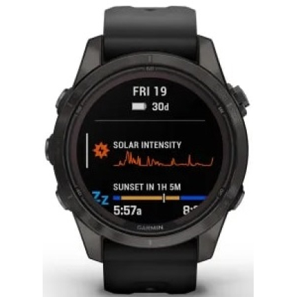 Garmin Fenix 7S Pro Sapphire Solar Carbon Gray DLC Titanium Black Band Mobilo4ka.ru